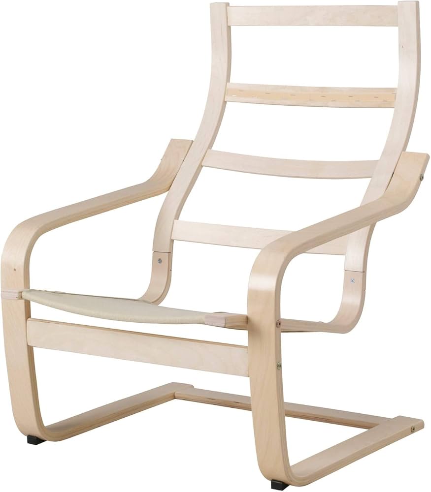 美品POÄNG ポエング パーソナルチェア リクライニングチェア 黒木製フレーム POÄNG ポエング パーソナルチェア, ブラックブラウン/グローセ